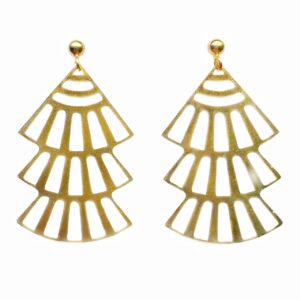 Noëlle gouden statement oorbellen