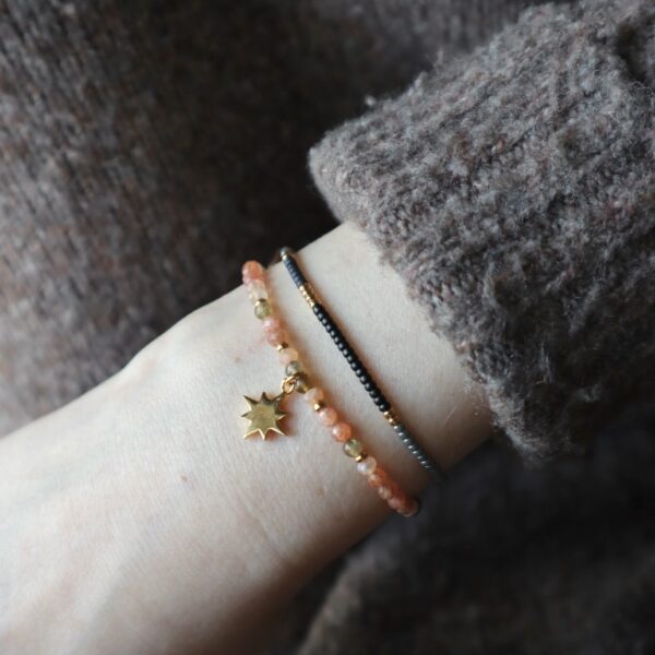 Edelsteen armband met ster en zonnesteen