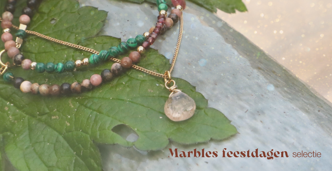 Marbles feestdagen selectie van sieraden