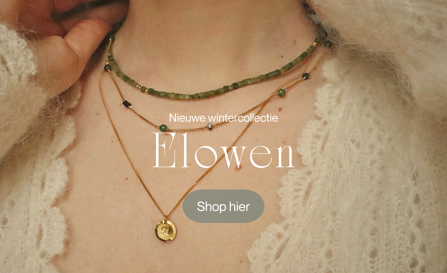 Banner voor de Elowen wintercollectie.