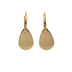 Gouden oorringetjes met hangers in de vorm van druppels “Ever”