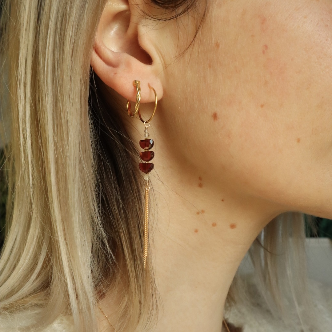 Edelsteen oorbellen “Luna” - Afbeelding 2