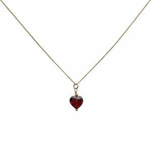 Edelsteen ketting met hart "Adora”