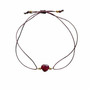 Koordarmband met hartje “Diletta”