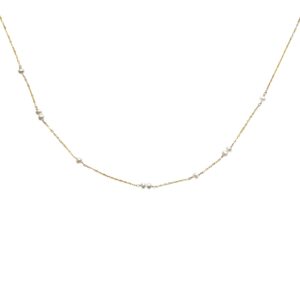 Edelsteen ketting met parels "Isa”