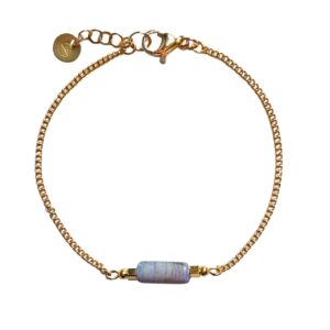Edelsteen armband Rue met blauwe opaal.