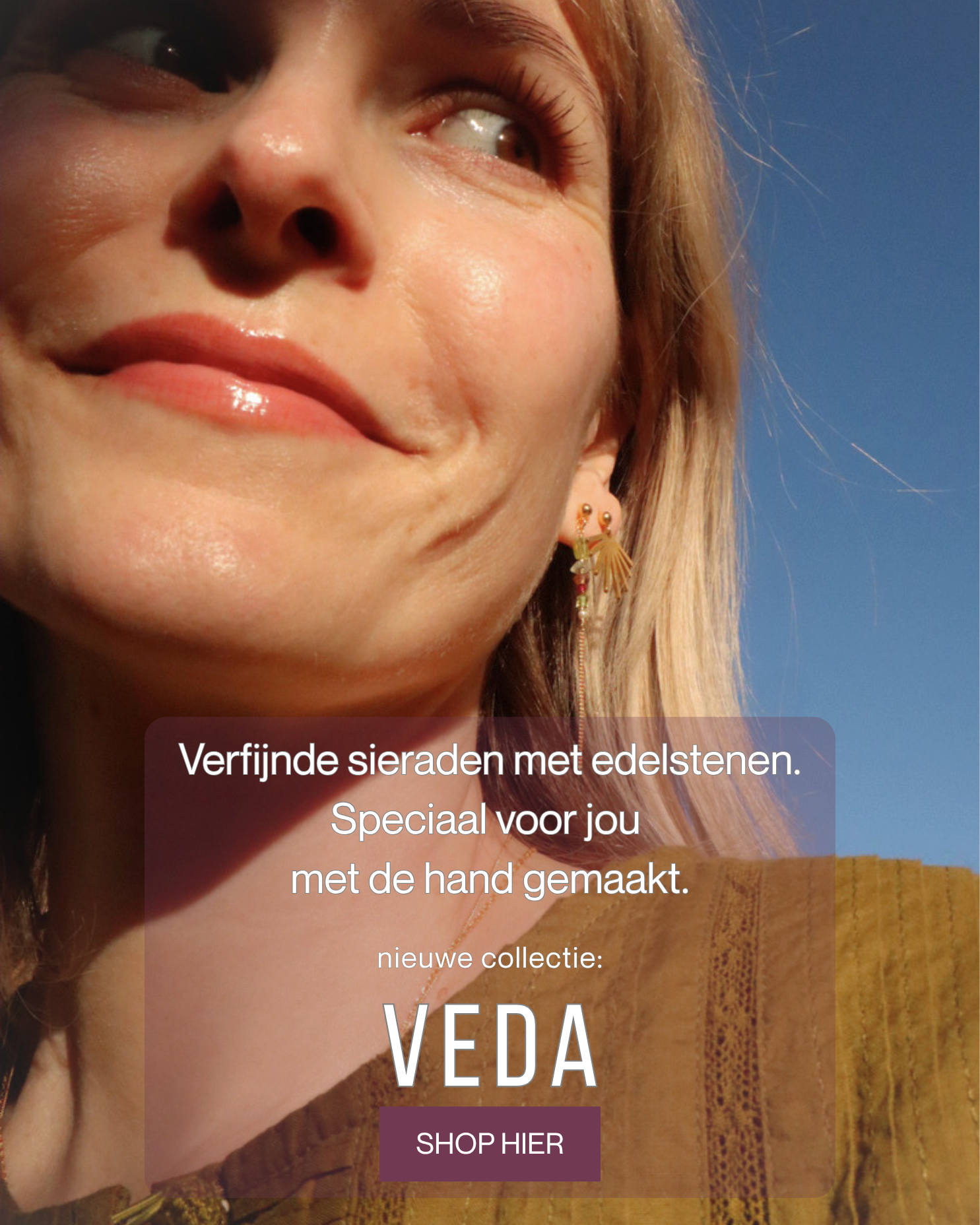 Banner met verfijnde edelsteen sieraden met de hand gemaakt voor jou!